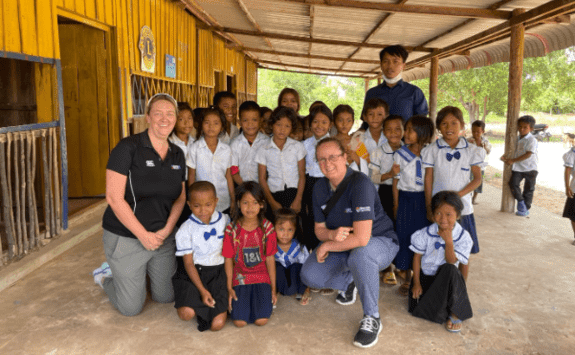 Volunteers helping in Cambodia